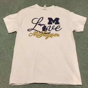 White Michigan t shirt
